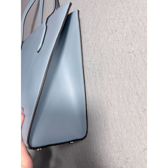 COACH Nina Large Light Blue Bag Classy Elegant Leather Purse - Picture 8 of 9